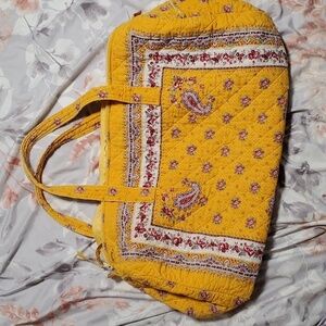 Les Olivades French Provincial yellow duffle bag